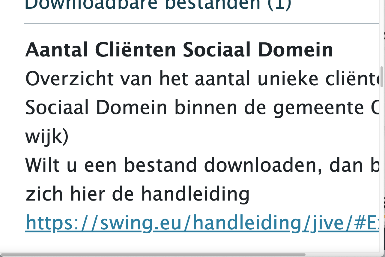 tekst met scrollbalken