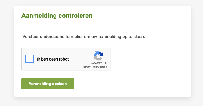 formulier voor Captcha