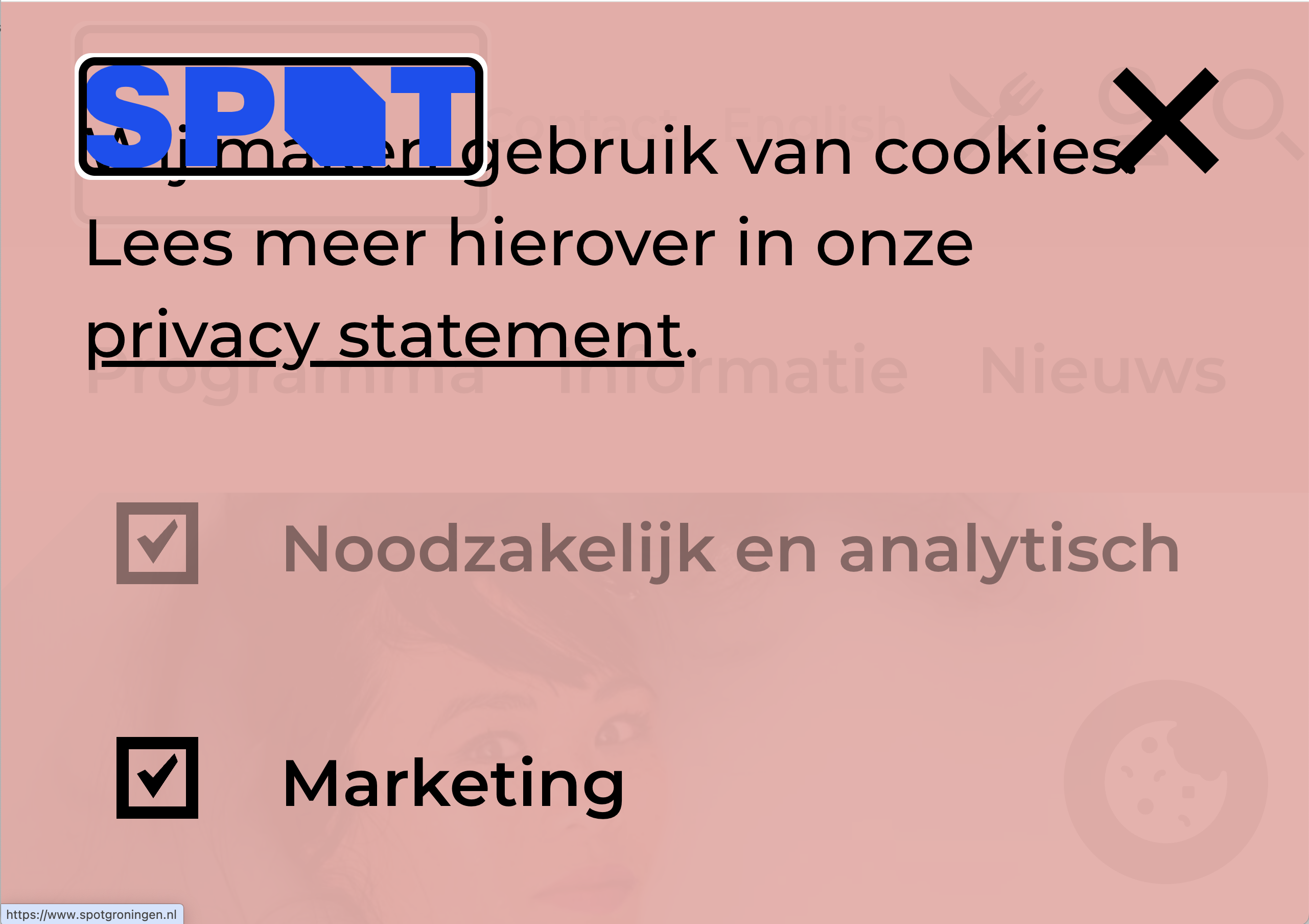 cookiemelding ingezoomd