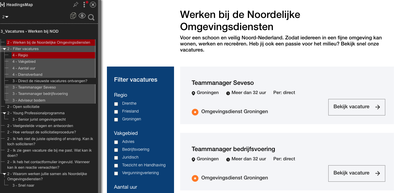 koppenlijst vacaturepagina