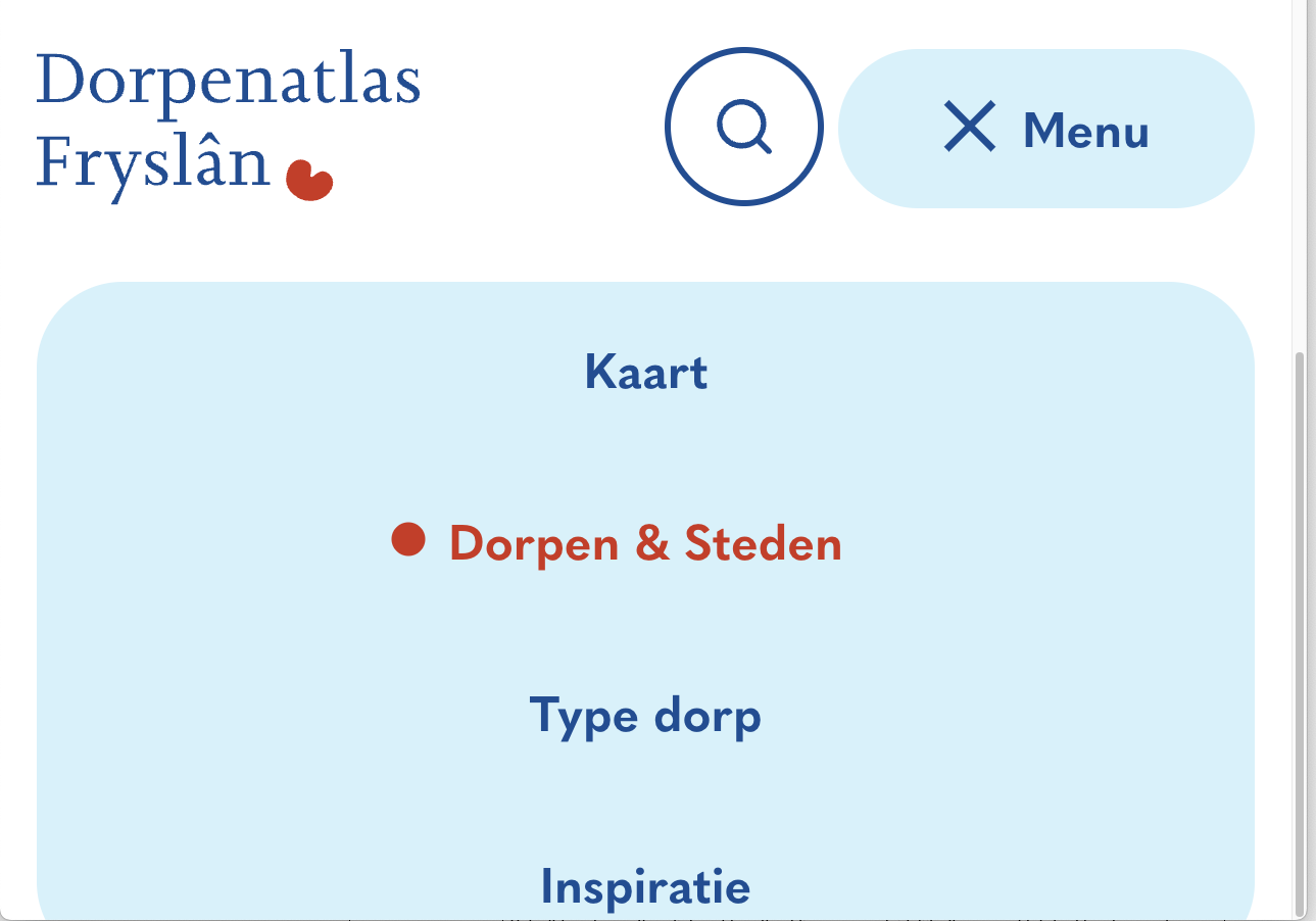 mobiele menu