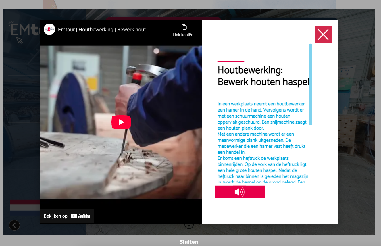 popup met video en tekst