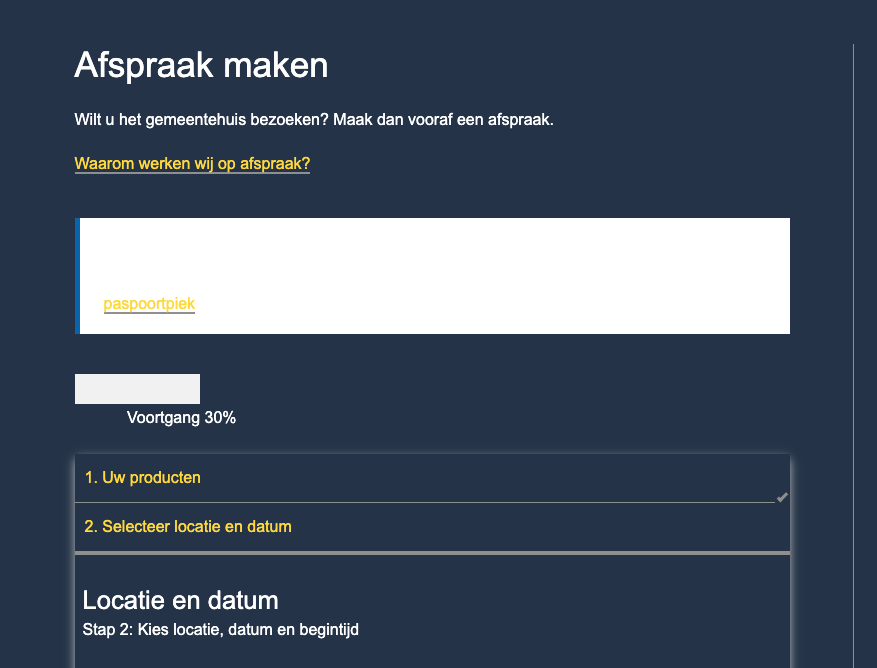 formulier in hoog-contrastmodus