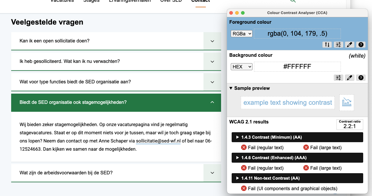 contrasttool bij link
