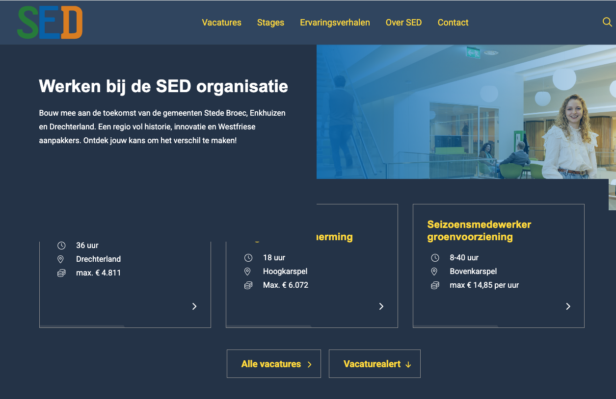homepage in hoog contrast