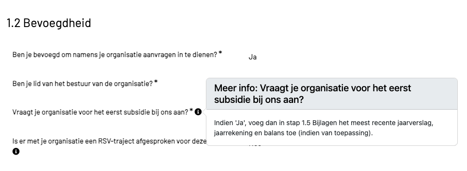 tooltip bij invoerveld