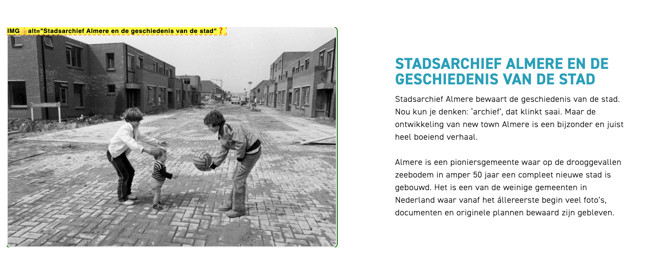 content stadsarchief met al-teksten