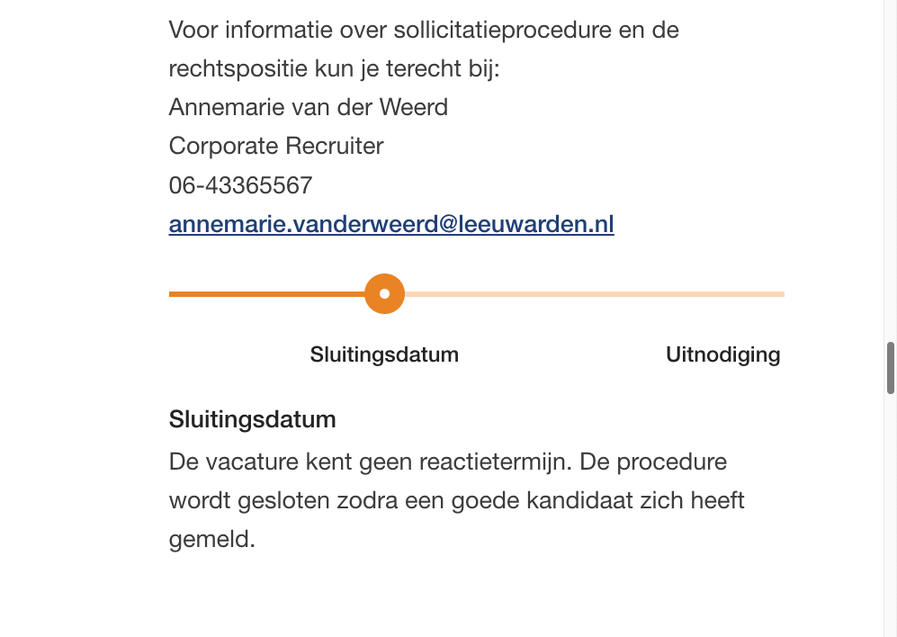 stappenplan loopt buiten beeld