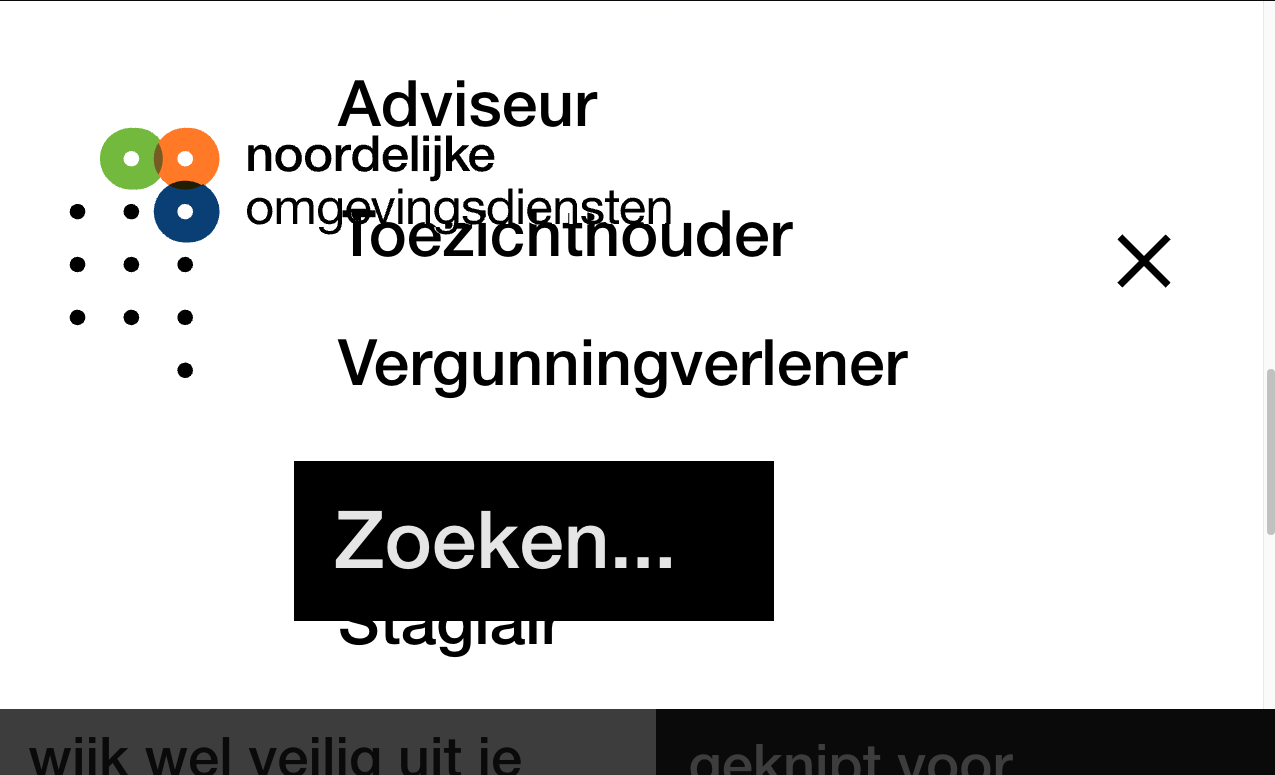 hoofdmenu ingezoomd
