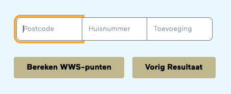 geforceerde focusstijl in postcodeveld