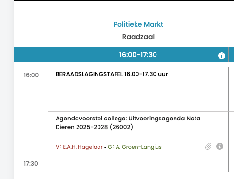 agenda met icoontjes