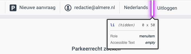 menu in web inspector