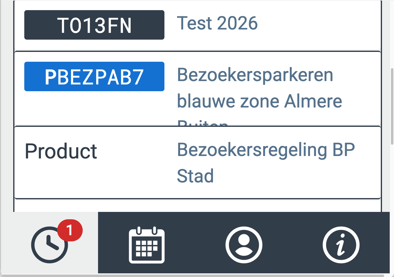 parkeergegevens ingezoomd