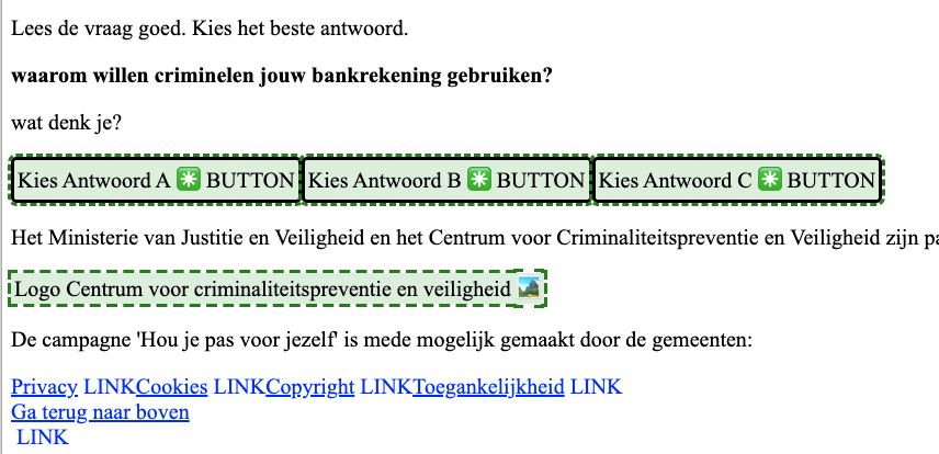 screenerader view antwoorden