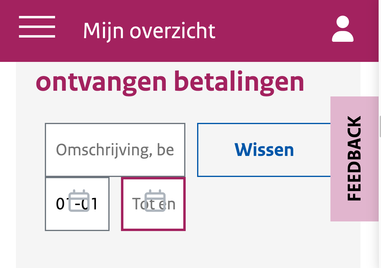schadeoverzicht op 400% zoom