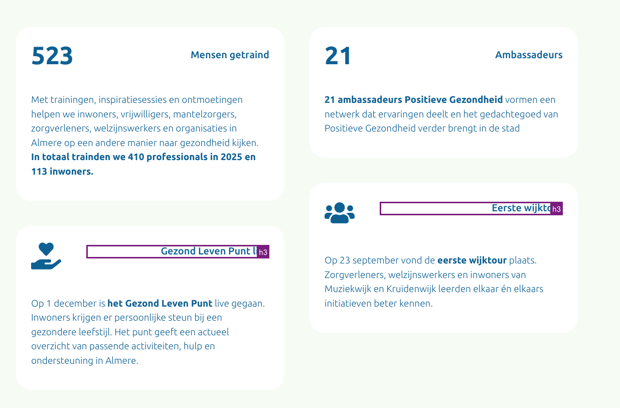 headings in blokken