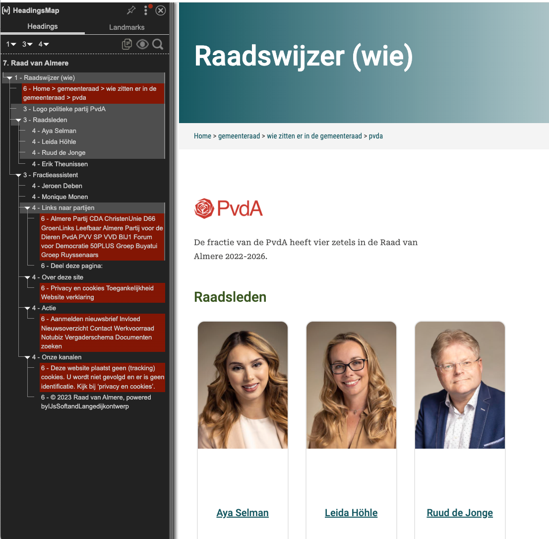 tkoppenlijst binnen raadswijzer