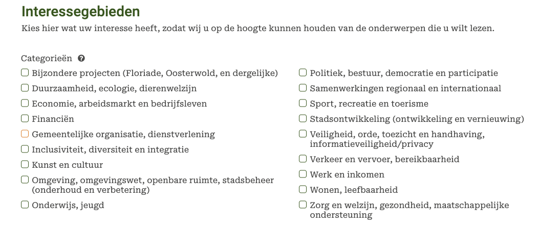 checkbox op focus