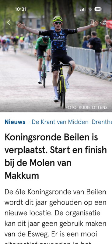 Screenshot website Dagblad van het Noorden